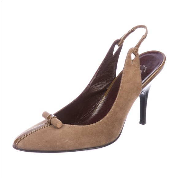 WOMEN’S CHANEL SUEDE SLINGBACK PUMPS SZ 8.5 US - Picture 7 of 9